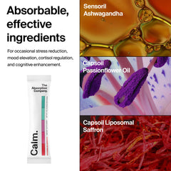 The Absorption Company Calm Drink Mix label front showing flavor and ingredients.