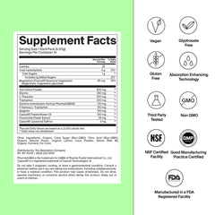 The Absorption Company Sleep Aid Powder being stirred in water for a calming drink.
