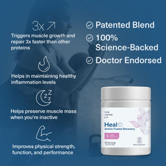The Amino CO Heal branded bottle in a gym setting