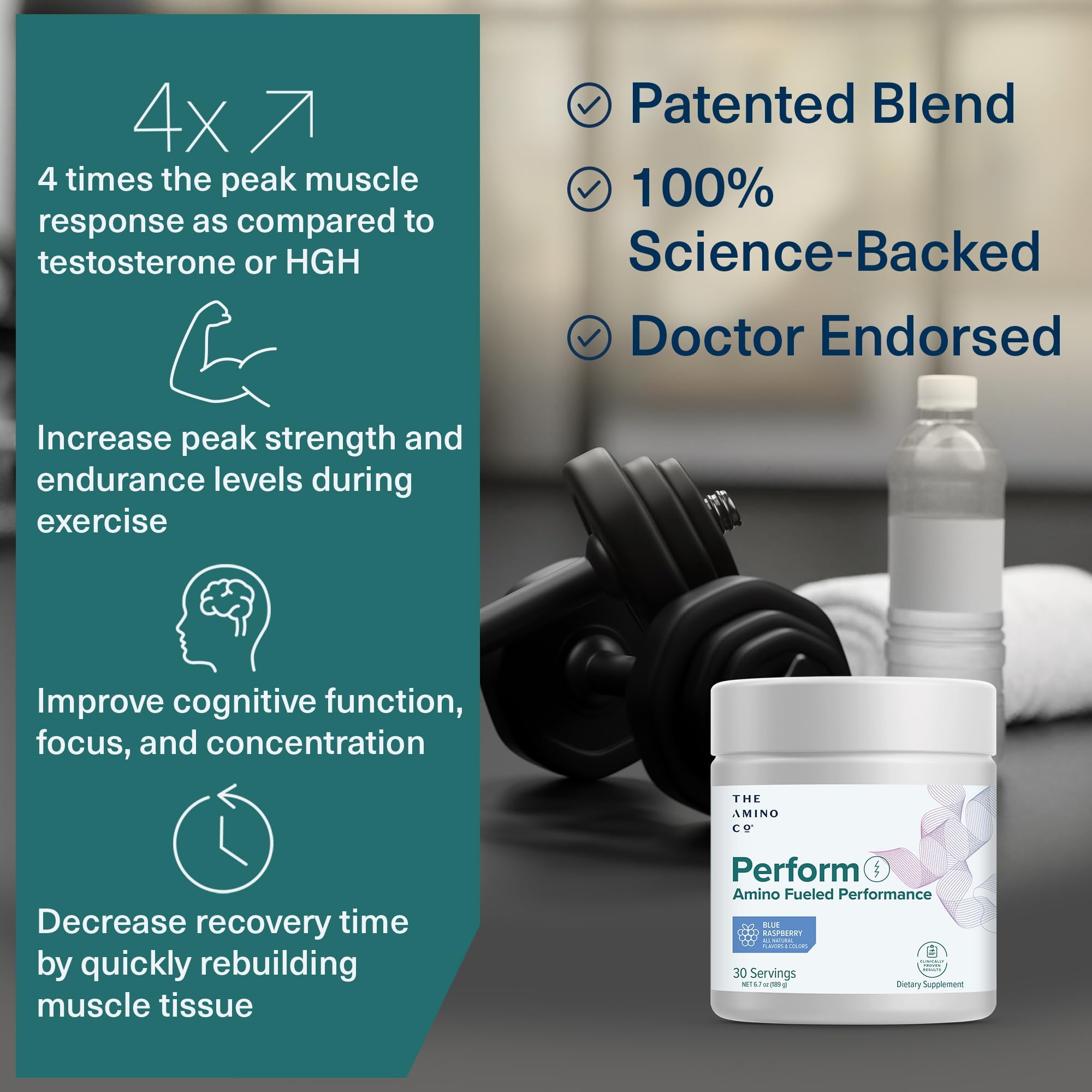 The Amino CO Perform blue raspberry cup shows 60 mg caffeine.