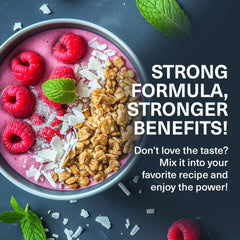 Scoop included helps measure consistent servings every day.