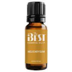 The Best Essential Oil Co Helichrysum bottle ready for aromatherapy.