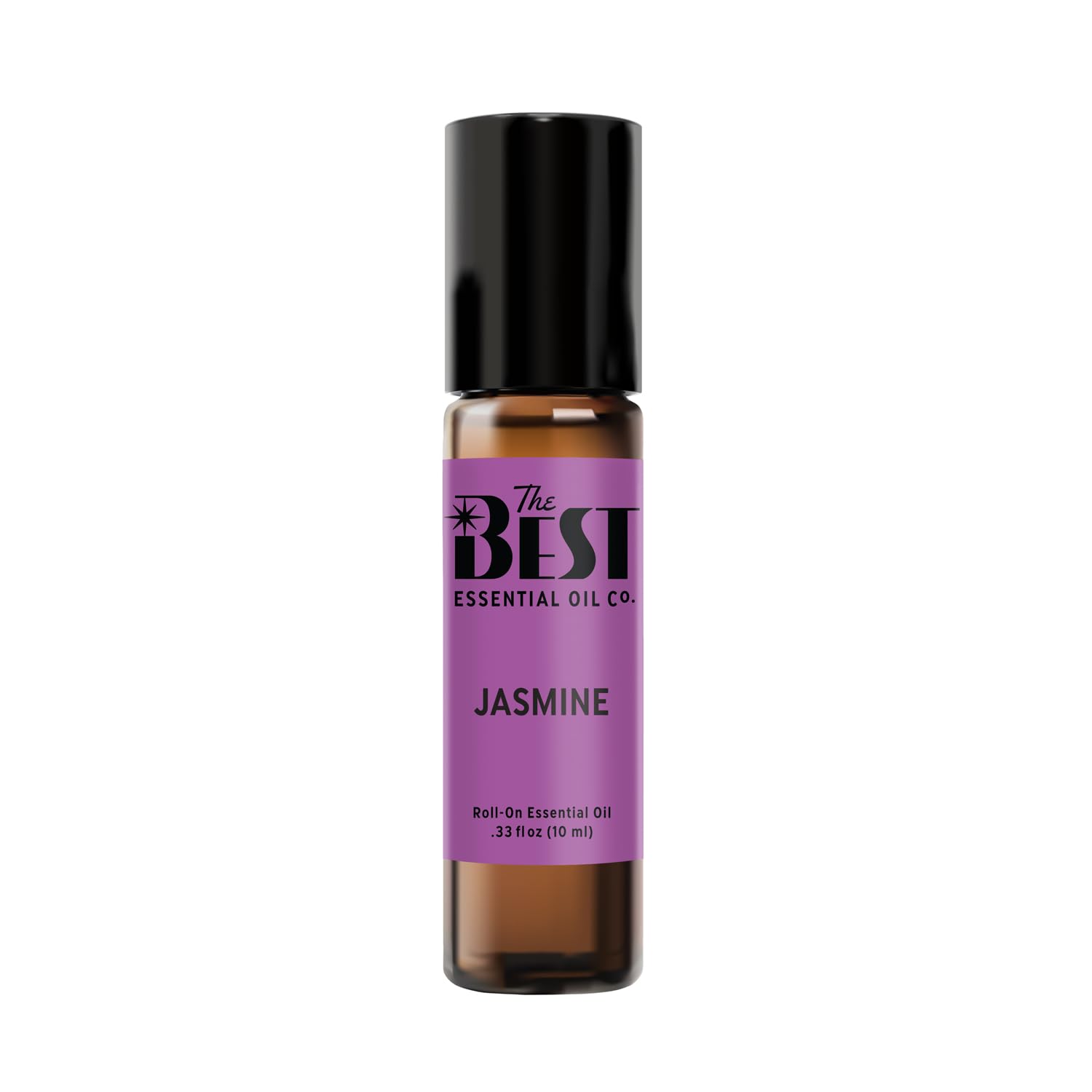 The Best Essential Oil Co Jasmine Roll-On bottle front for convenient on-the-go aromatherapy.
