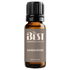 The Best Essential Oil Co sandalwood bottle ready for relaxation and self-care.