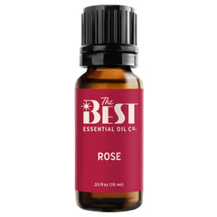 The Best Rose Absolute Oil bottle close-up for premium aromatherapy.