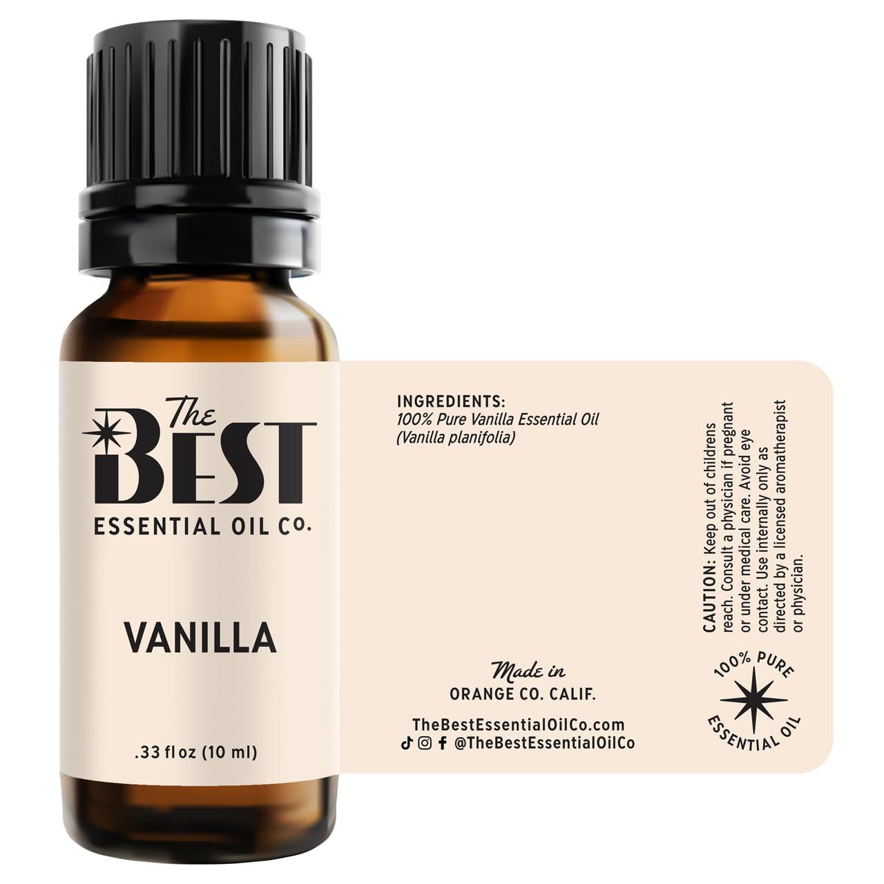 The Best Vanilla essential oil ambience scene communicates comforting, cozy home fragrance.