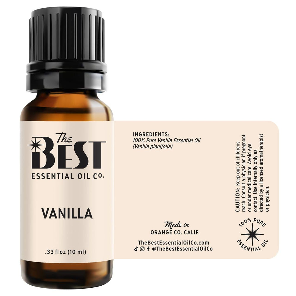 The Best Vanilla essential oil ambience scene communicates comforting, cozy home fragrance.