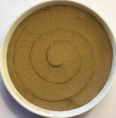 The Bloomin' Herb Shoppe valerian root powder jar for tea blends.