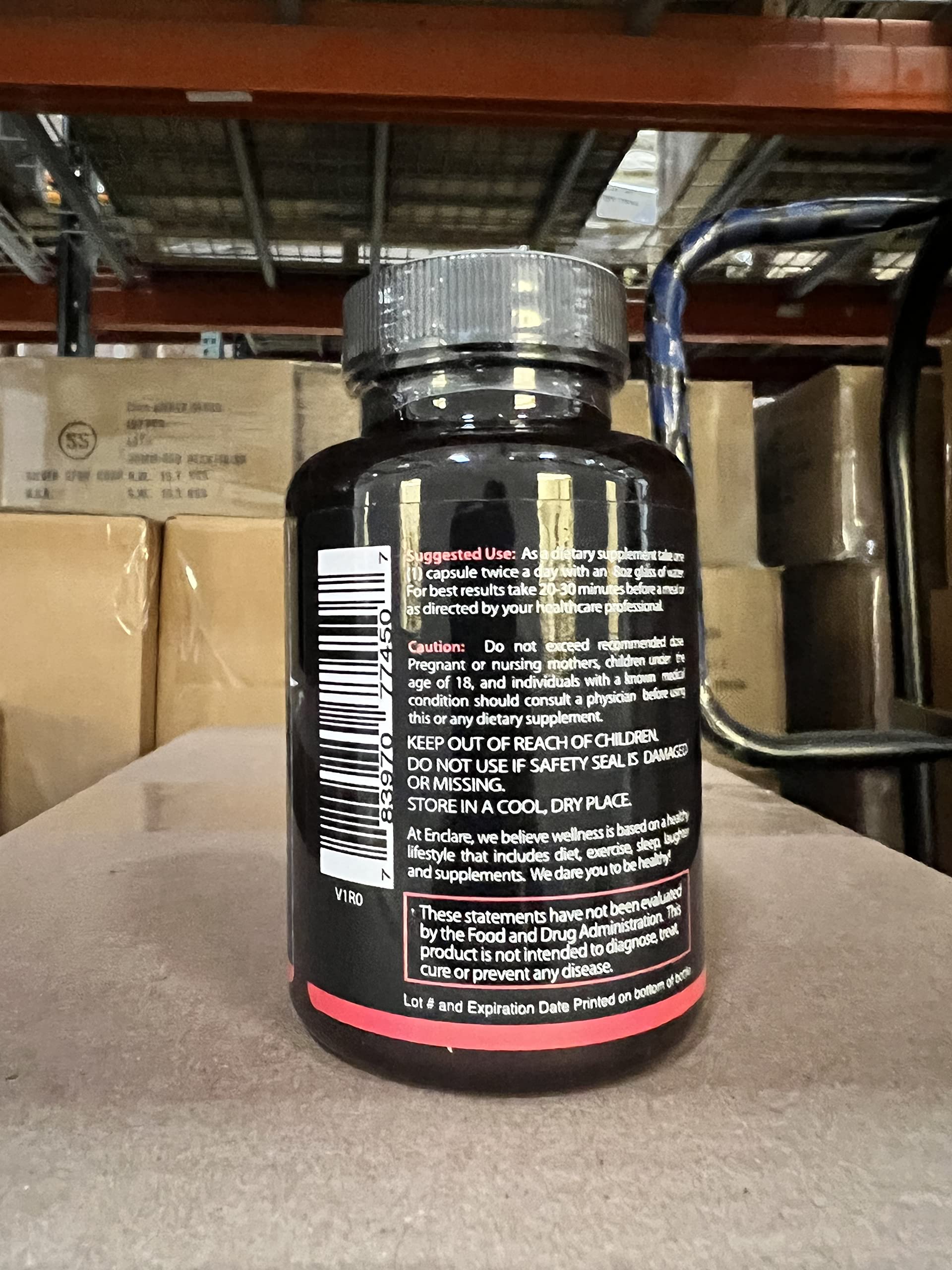 THE ENCLARE NUTRITION DIM capsules on wood surface for daily routine.
