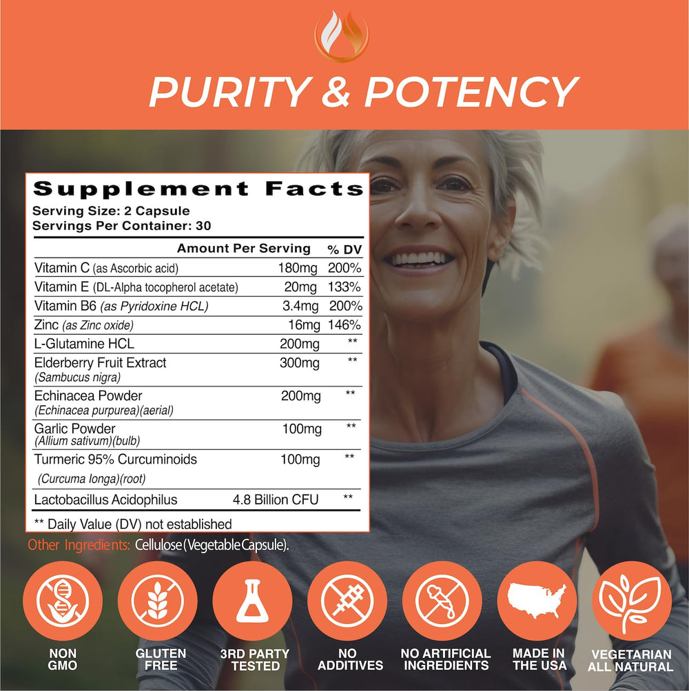  Garlic capsules from the immune support formula.