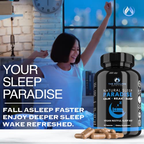 Melatonin capsules inside blister from THE ENCLARE NUTRITION for easy nightly use