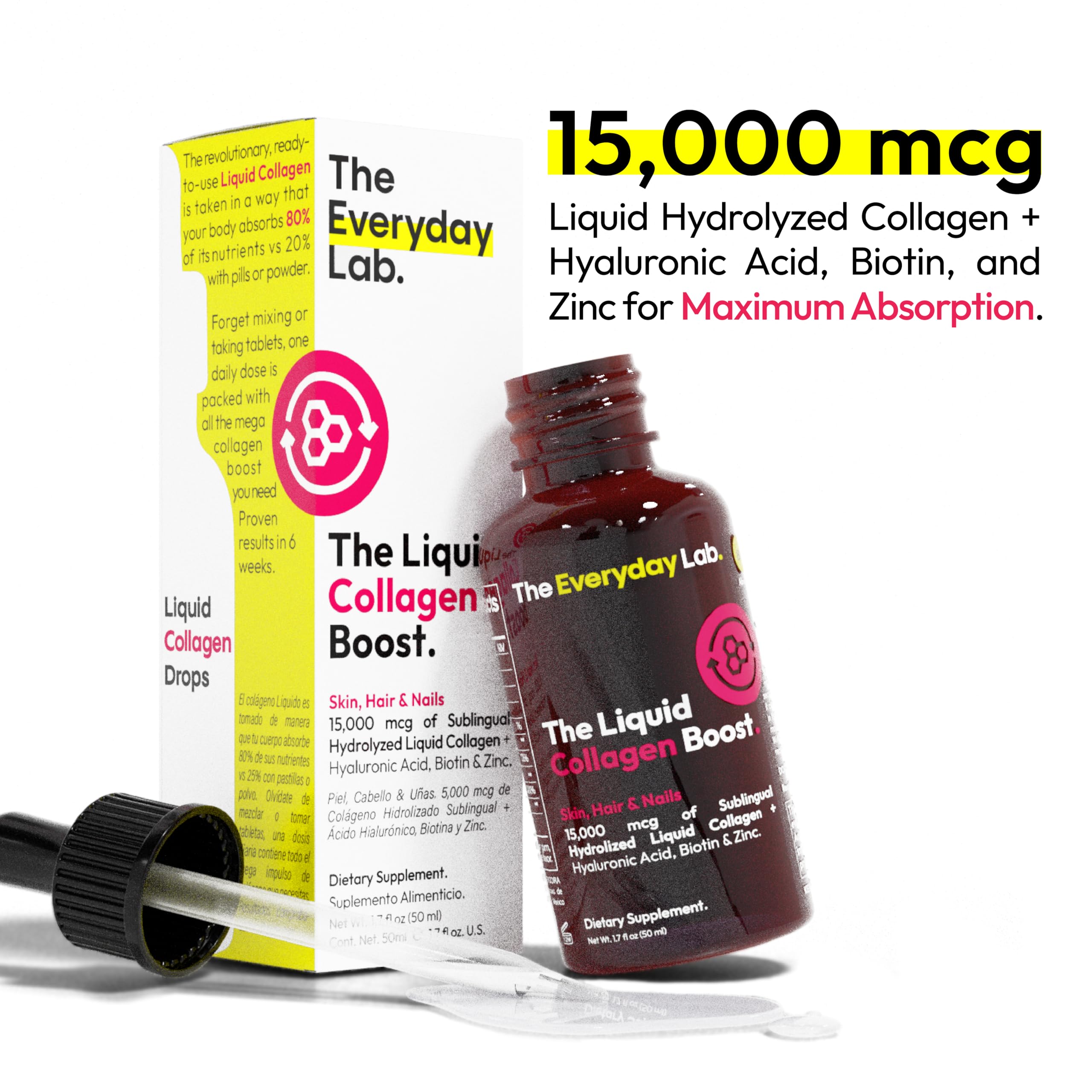 The Everyday Lab drops in hand ready for use.