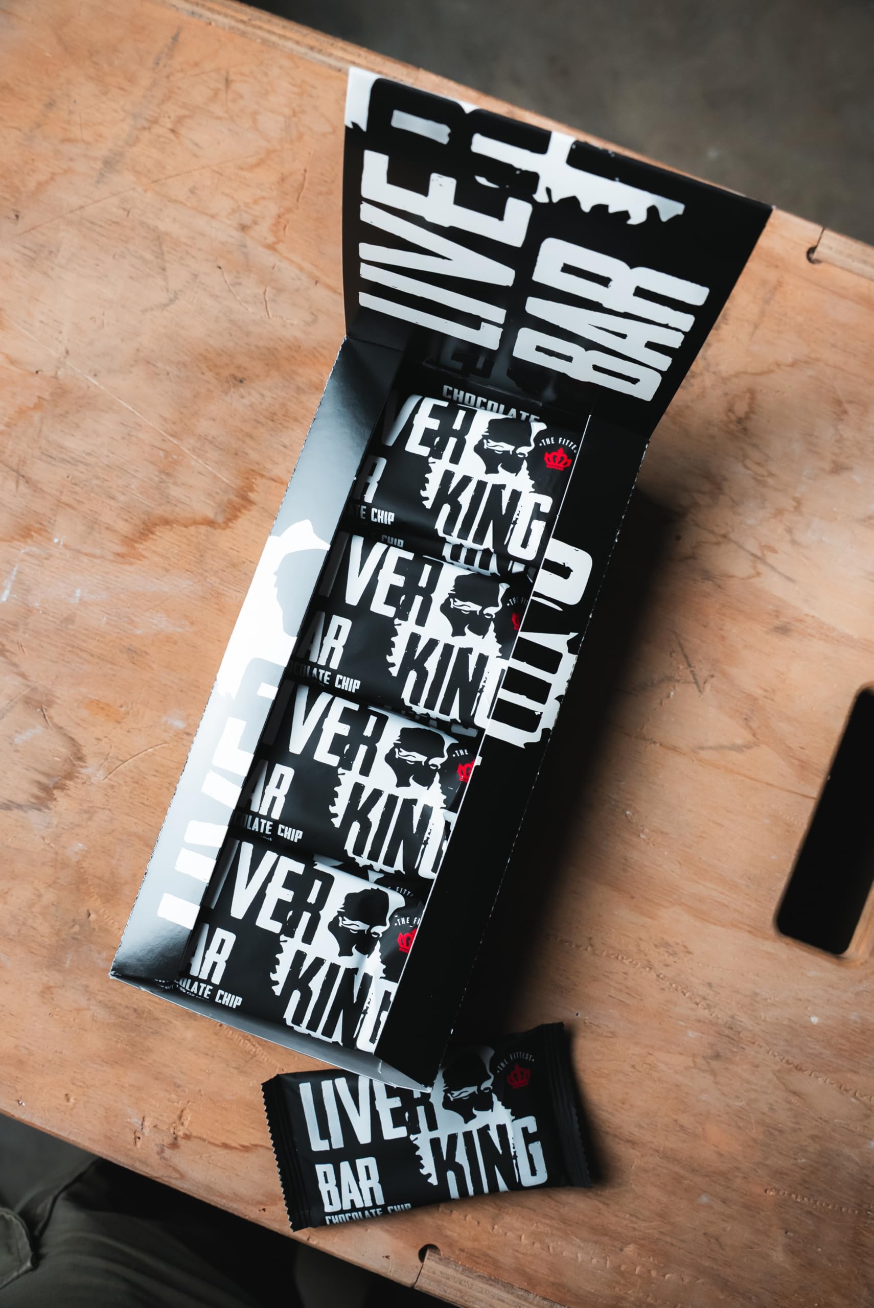The Fittest Ever Liver King Bar shows creatine and electrolytes for performance-friendly hydration.
