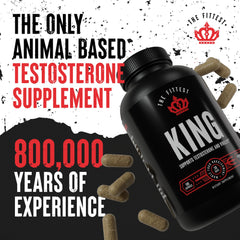 The Fittest King heart capsules image emphasizing endurance and mitochondrial support.