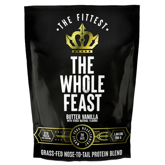 The Fittest Ever Whole Feast beef protein with liver boosts nutrient density for athletes.