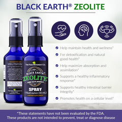 Black Earth Zeolite trace minerals illustration showcases mineral nutrition.