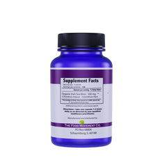 The Food Movement Co Irish Sea Moss capsules close-up highlighting minerals potential.