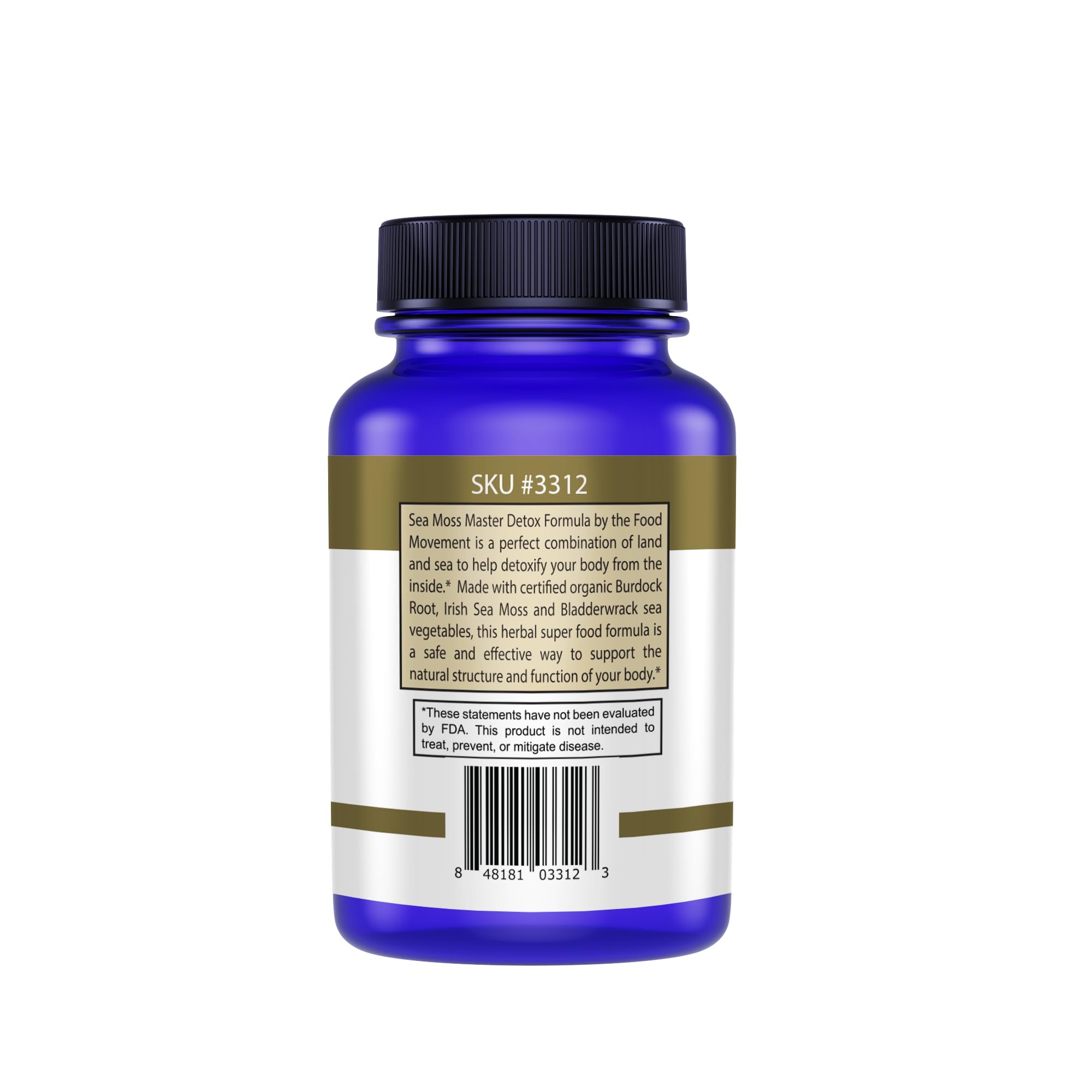 THE FOOD MOVEMENT CO. Sea Moss Master burdock root highlights earthy gut support