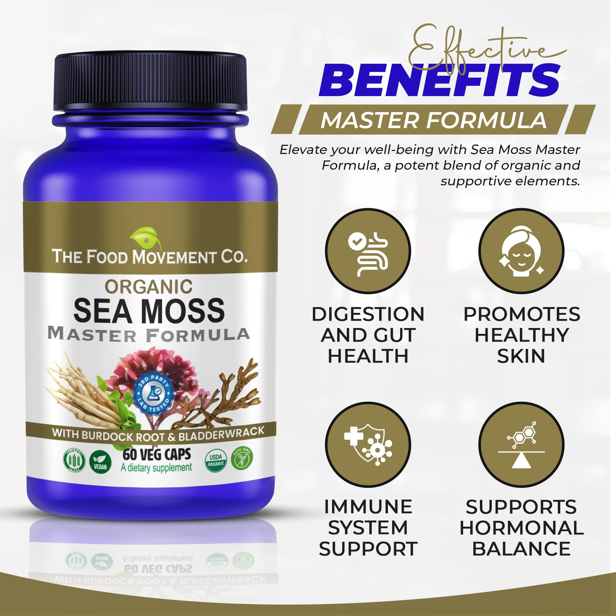 THE FOOD MOVEMENT CO. Sea Moss Master daily ritual image invites steady energy