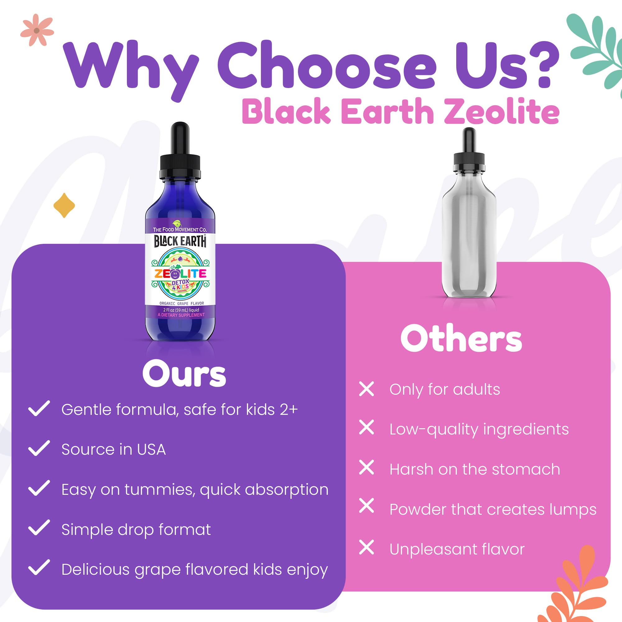 The Food Movement Co Zeolite Detox with Humic and Fulvic Acid beside minerals.