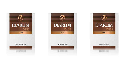 The Frugal Smoker Djarum Bliss Java cigarettes pack front view, ideal for quick enjoyments.