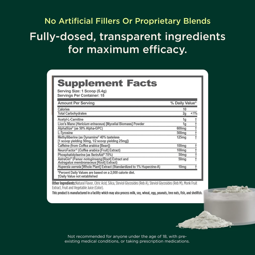 The Genius Brand Genius Consciousness capsules visible implies reliable daily intake.