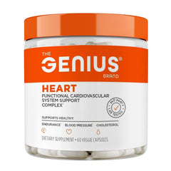 The Genius Brand Genius Heart bottle front for daily heart support