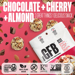 Toasted almond coating on The GFB bites for crunchy finish.