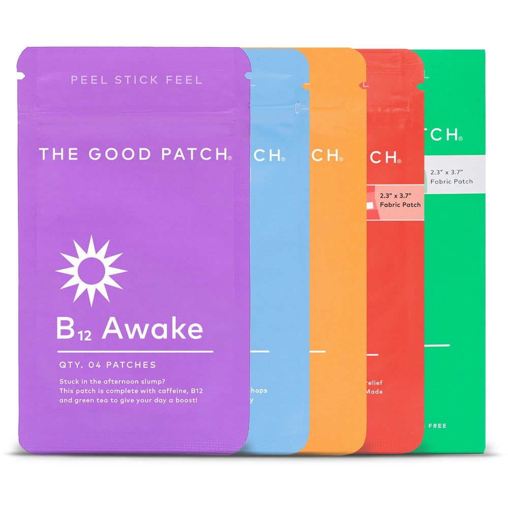 The Good Patch B12 Awake packaging highlights convenient plant-powered energy support