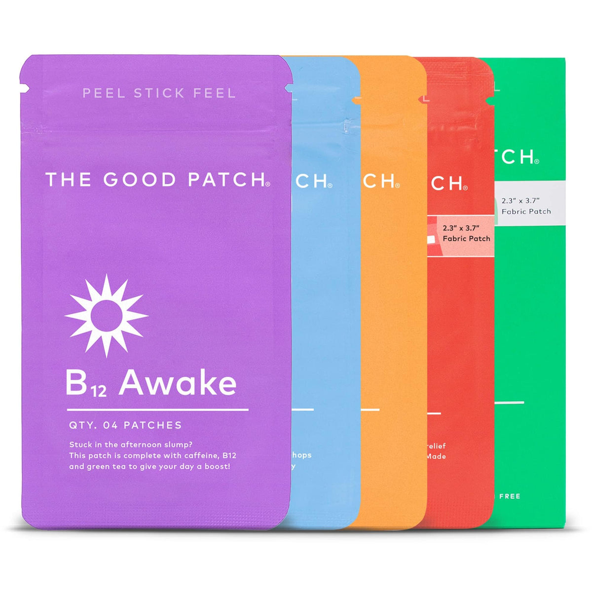 The Good Patch B12 Awake packaging highlights convenient plant-powered energy support