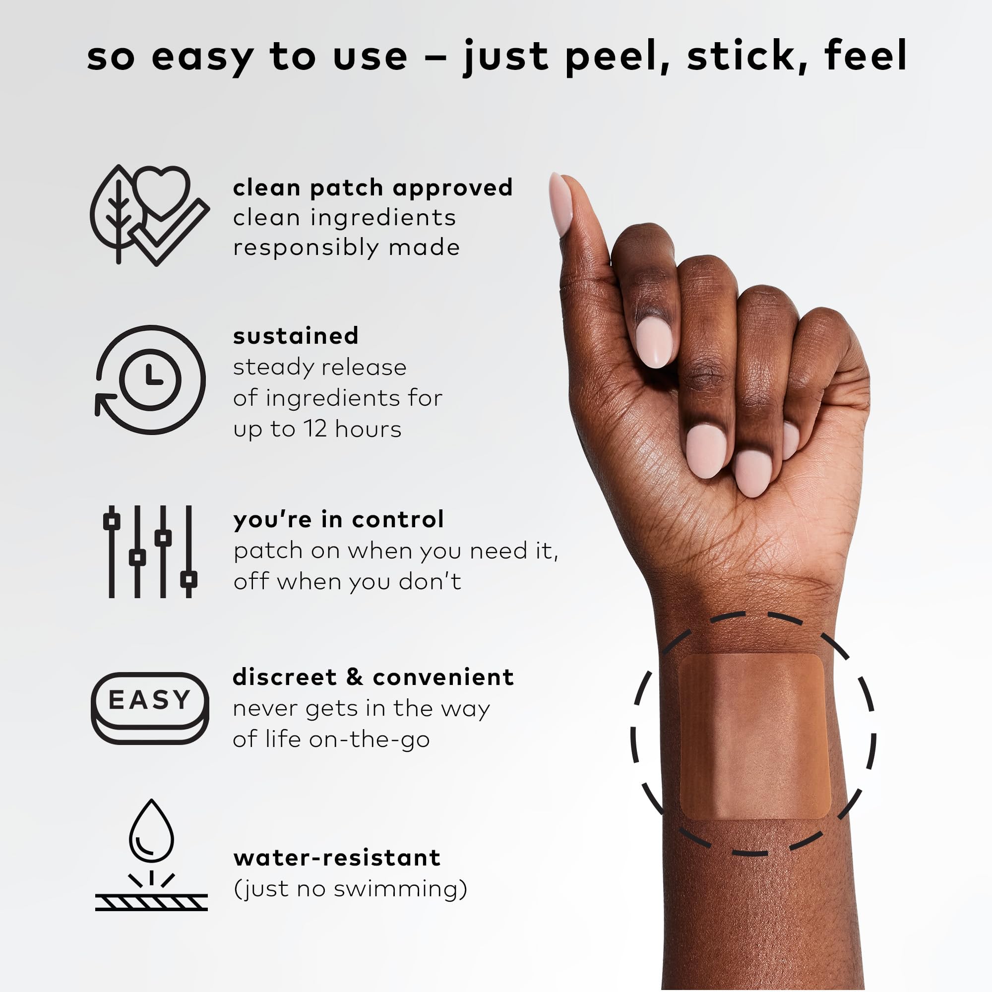 The Good Patch B12 Awake Patch resealable pouches highlight travel-friendly packaging.