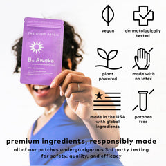 The Good Patch B12 Awake Patch four-pack provides discreet energy on the go.