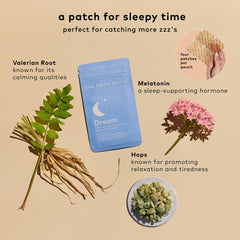The Good Patch Melatonin Sustained Release Patch close up emphasis on nightly support