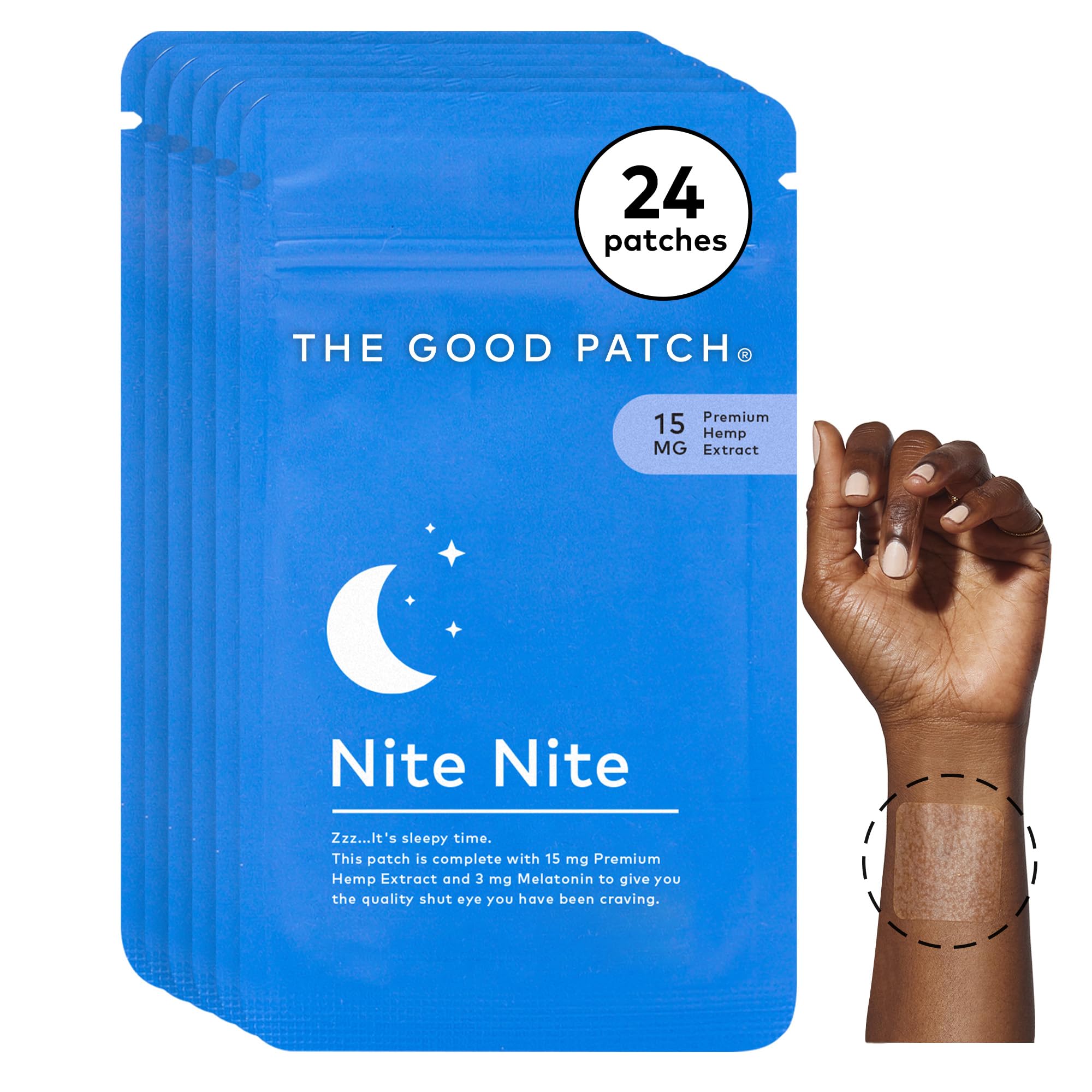The Good Patch Nite Nite sleep patch box for discreet nightly wellness.