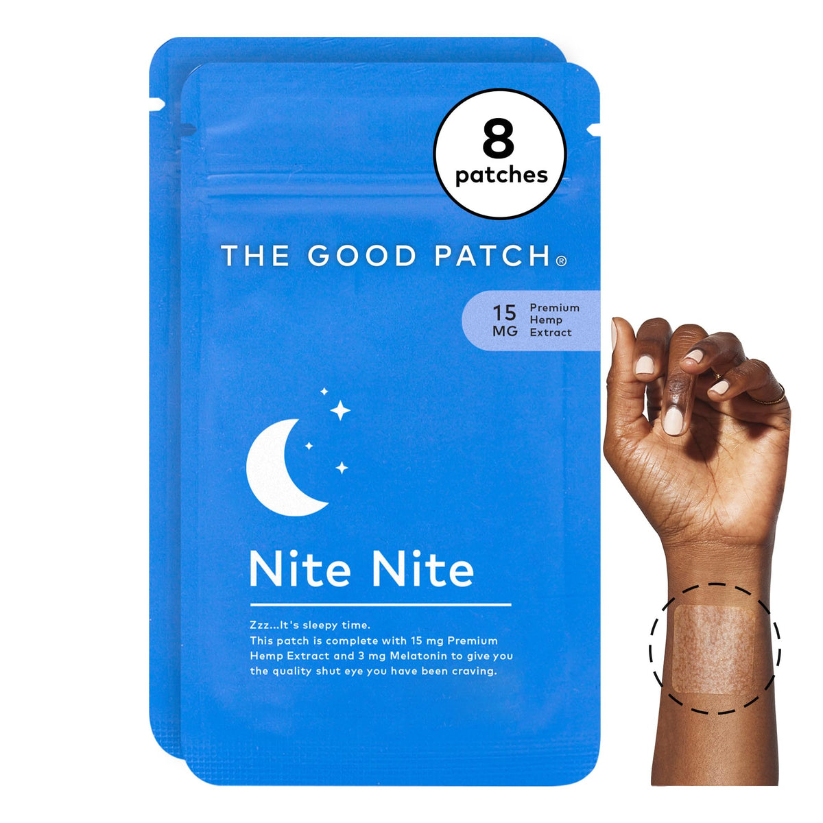 The Good Patch Nite Nite sleep patch close-up for convenient nightly use