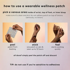 The Good Patch Nite Nite patch on skin emphasizes sustained release at night