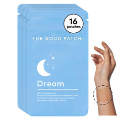 The Good Patch sleep support packaging with 16 patches for convenient nightly use.
