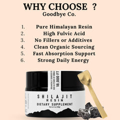The Goodbye Company Shilajit Resin dissolving in water demonstrates quick integration.