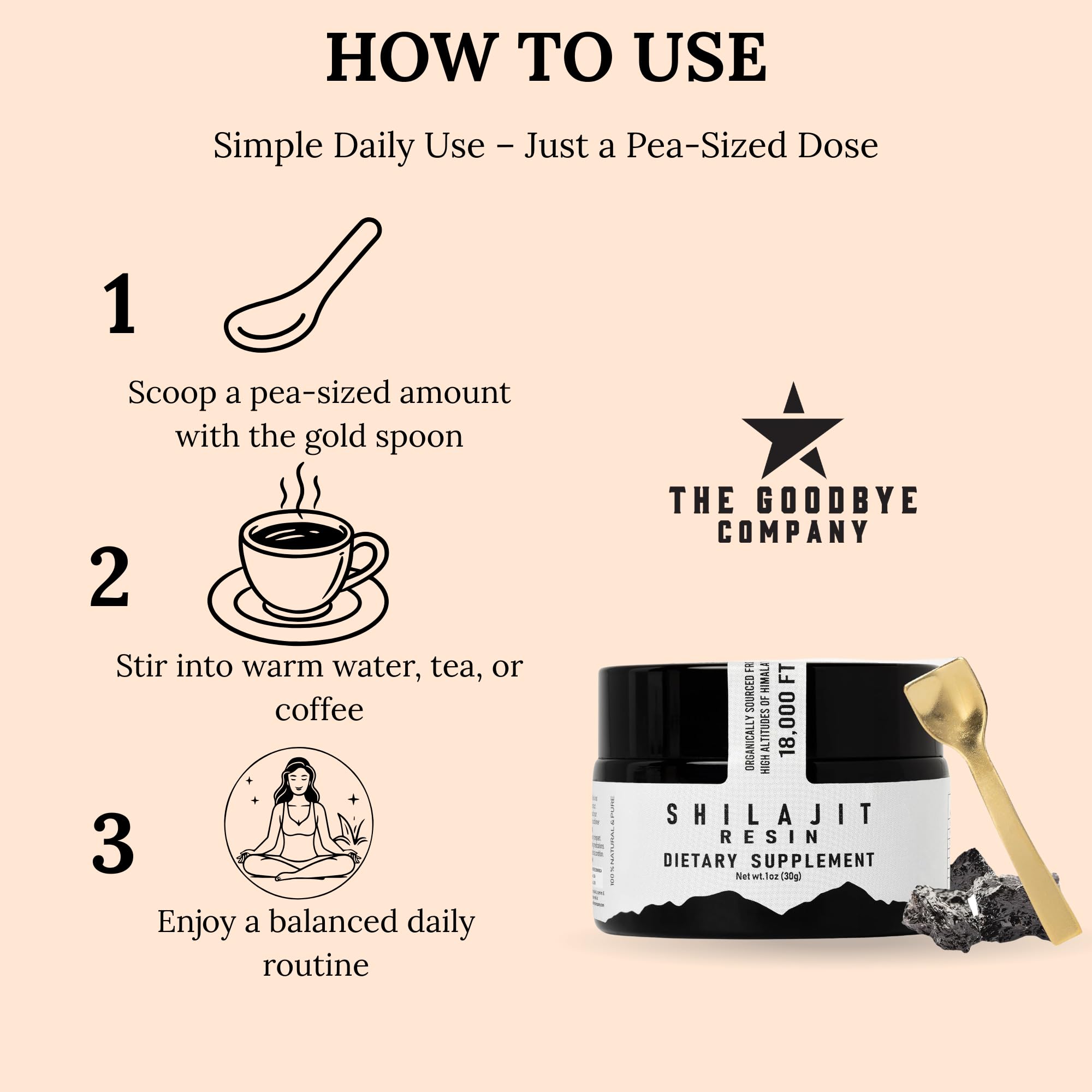 The Goodbye Company three-month-supply box emphasizes long-term access.