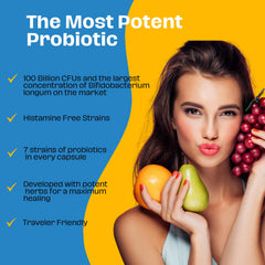 The Gut Institute Bifido Maximus label front communicates potency and seven strains.