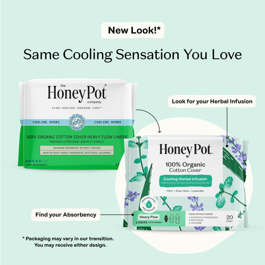 The Honey Pot 80ct organic cotton cover: soft, breathable wear all day.