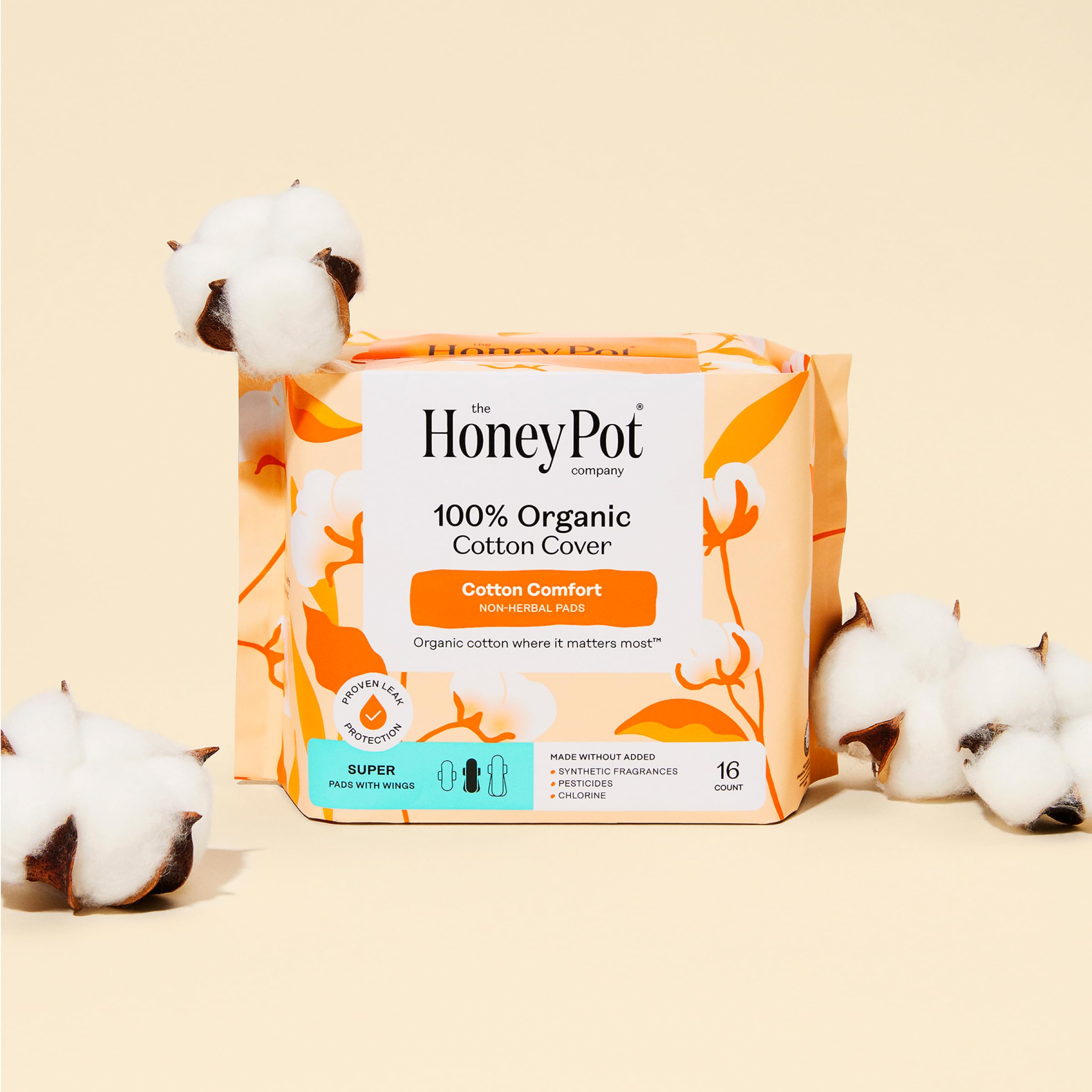 The Honey Pot Company soft cotton-cover pad close-up for comfort.