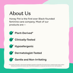 The Honey Pot herbal postpartum pads with wings demonstrate secure, comfortable postpartum protection.