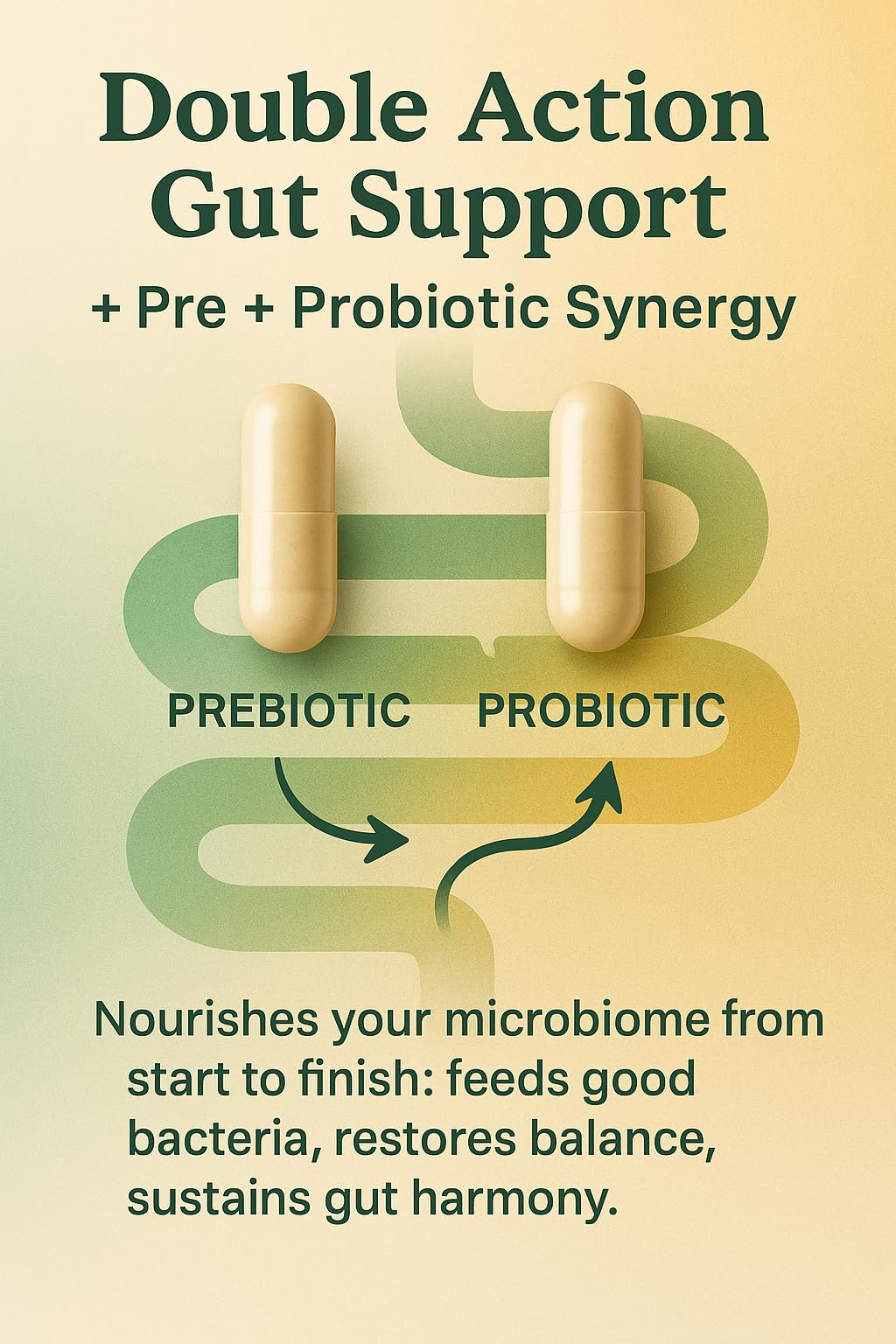 The Inner Health vegan non-GMO icon signals clean, plant-based gut support.