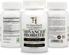 The Inner Health PROBIOTIC bottle cap supports daily gut balance.