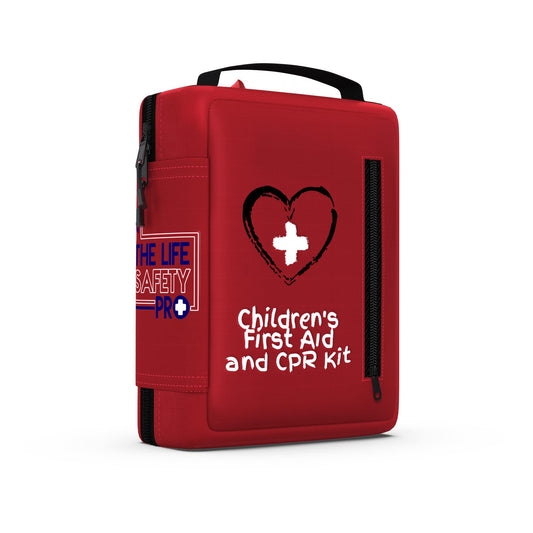 The Life Safety Pro kids first aid kit with CPR shield, ready for quick care