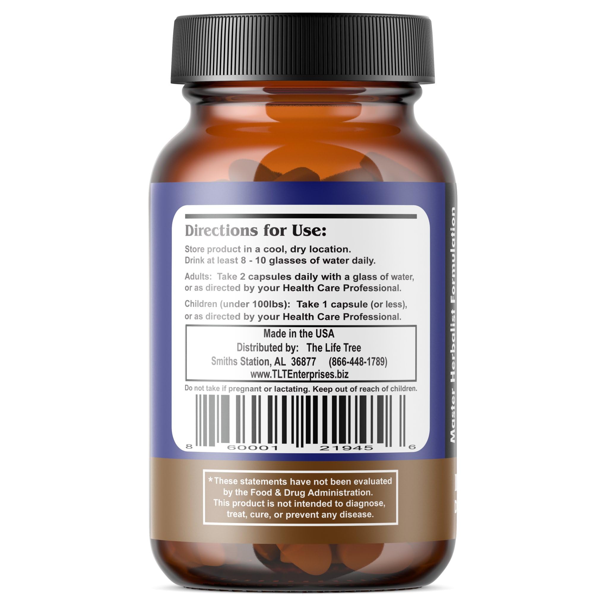 The Life Tree Purify ingredients panel features an 11-herb blend for natural detox support.