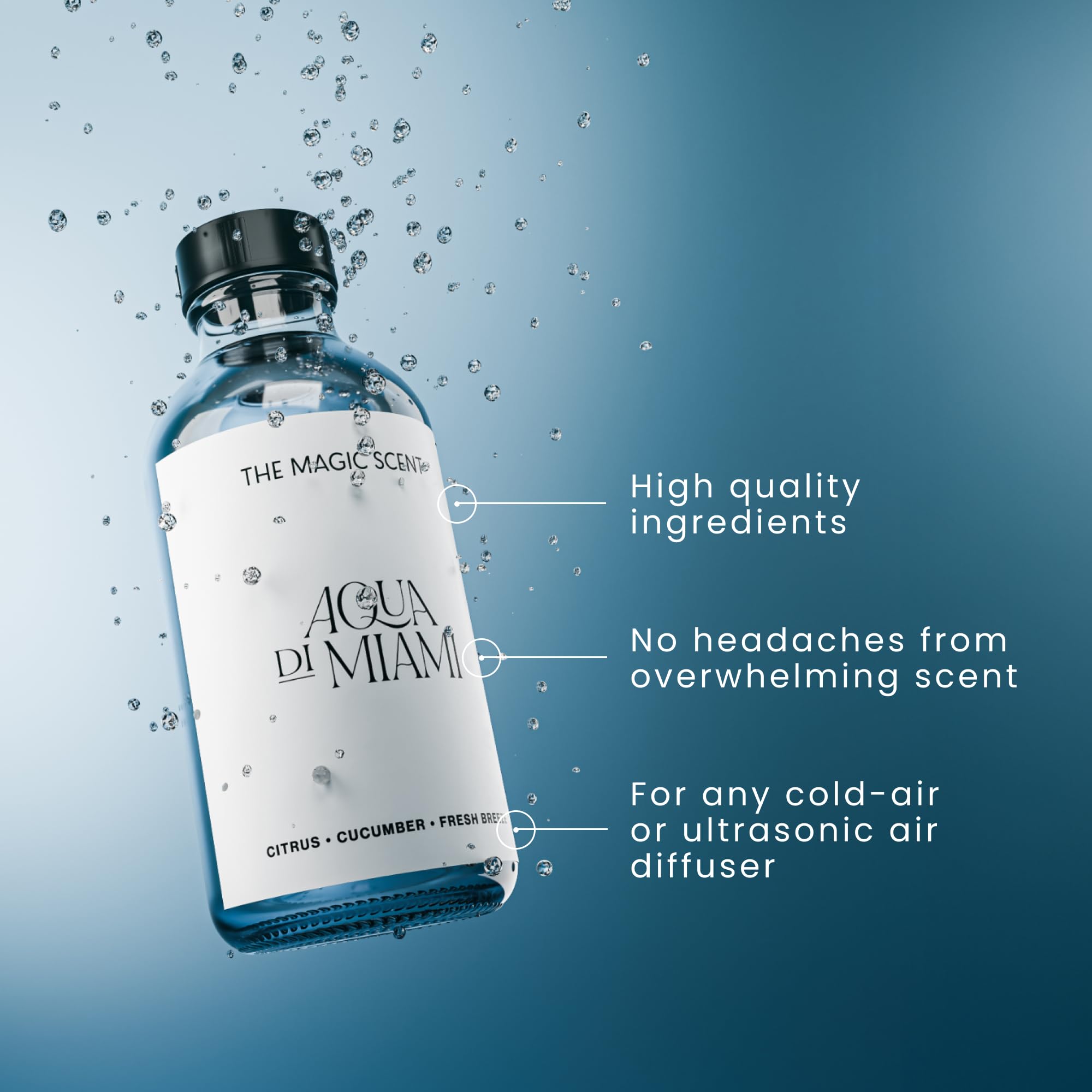 Aqua di Miami packaging with luxury hotel-inspired fragrance label