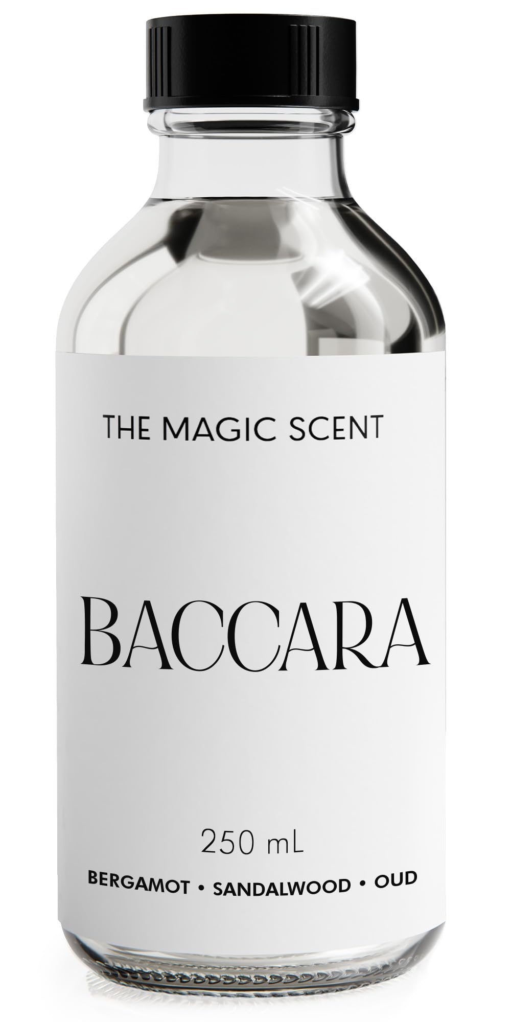 The Magic Scent Baccara diffuser oil bottle ready for luxurious rooms