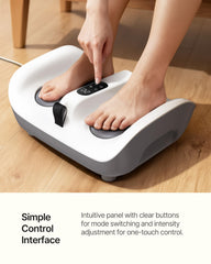 TheNeat Foot Massager Machine portable design with leather handle for easy carrying.